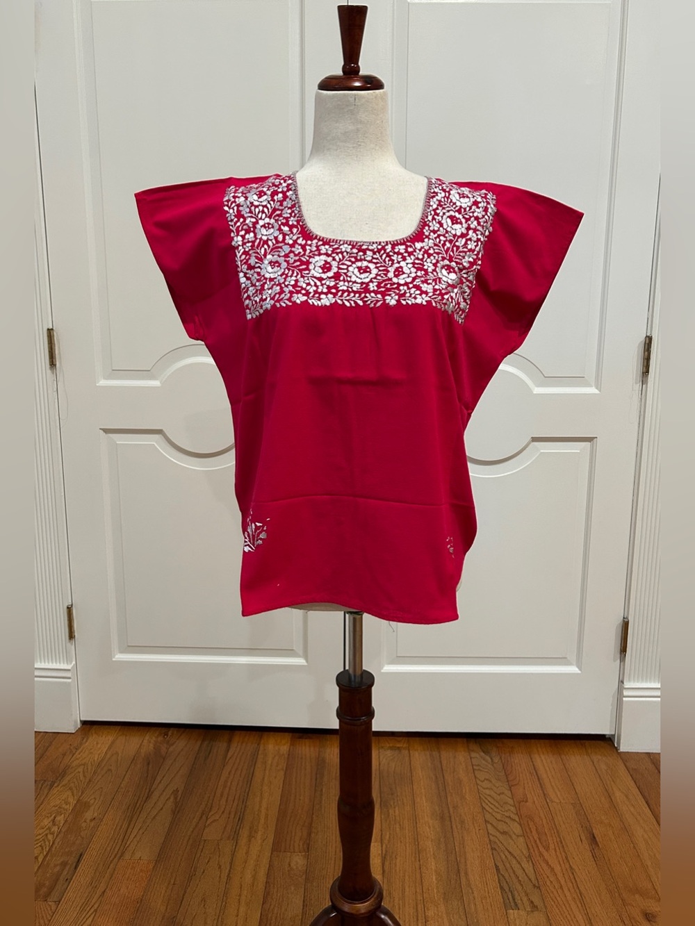 Hand Embroidered Artisan Top, Boho, Hippie, Hand Made. One of A Kind.